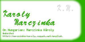 karoly marczinka business card